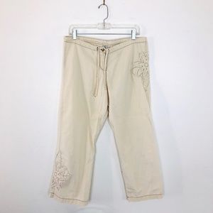 [Prana] Embroidered Cropped Pants